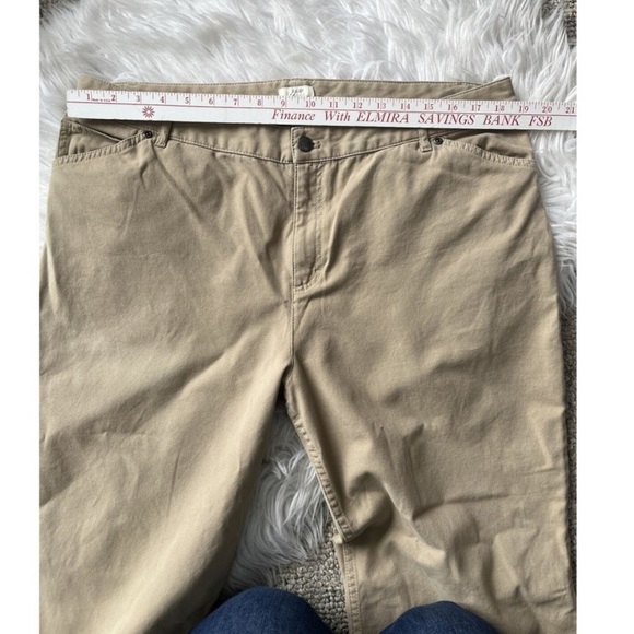 J.Jill Boot Cut High Rise Pants Khaki Stretch Tan Denim Size 18 - Picture 5 of 7
